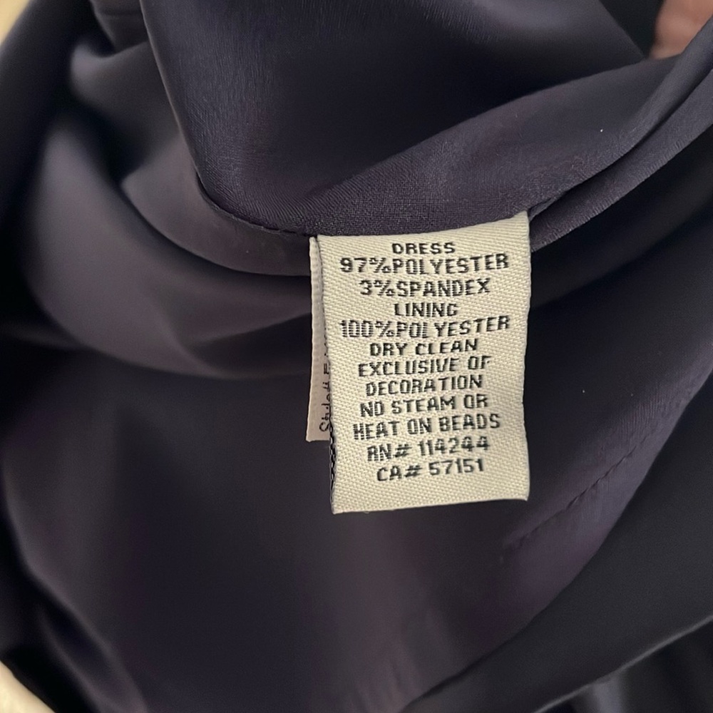 Eliza J Navy One-Shoulder Satin Cocktail Dress - Picture 9 of 10